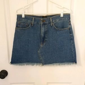 Just Black frayed hem Denim Miniskirt - Size L